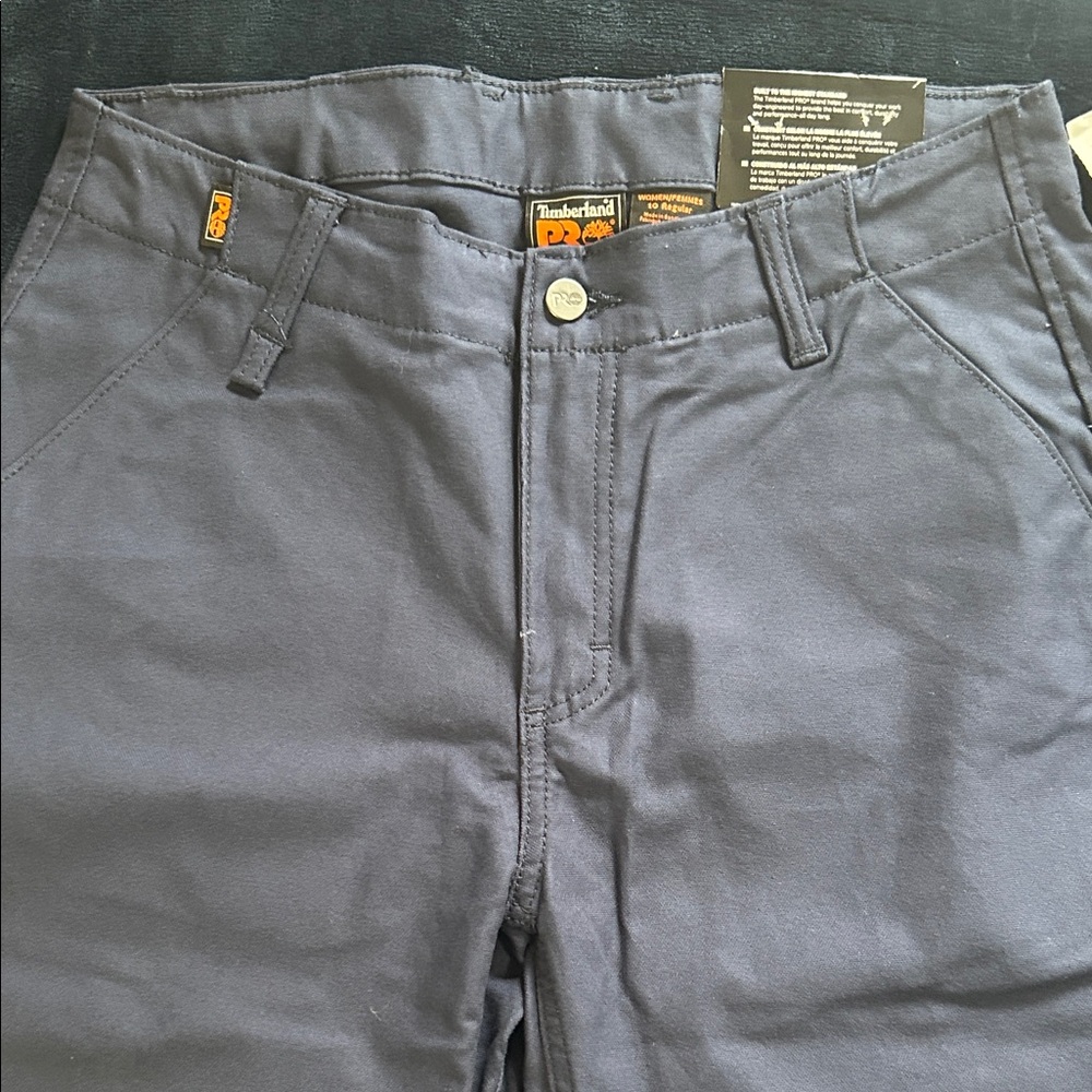 Women’s Timberland PRO Dark Blue Work Pants with Orange Logo Accent